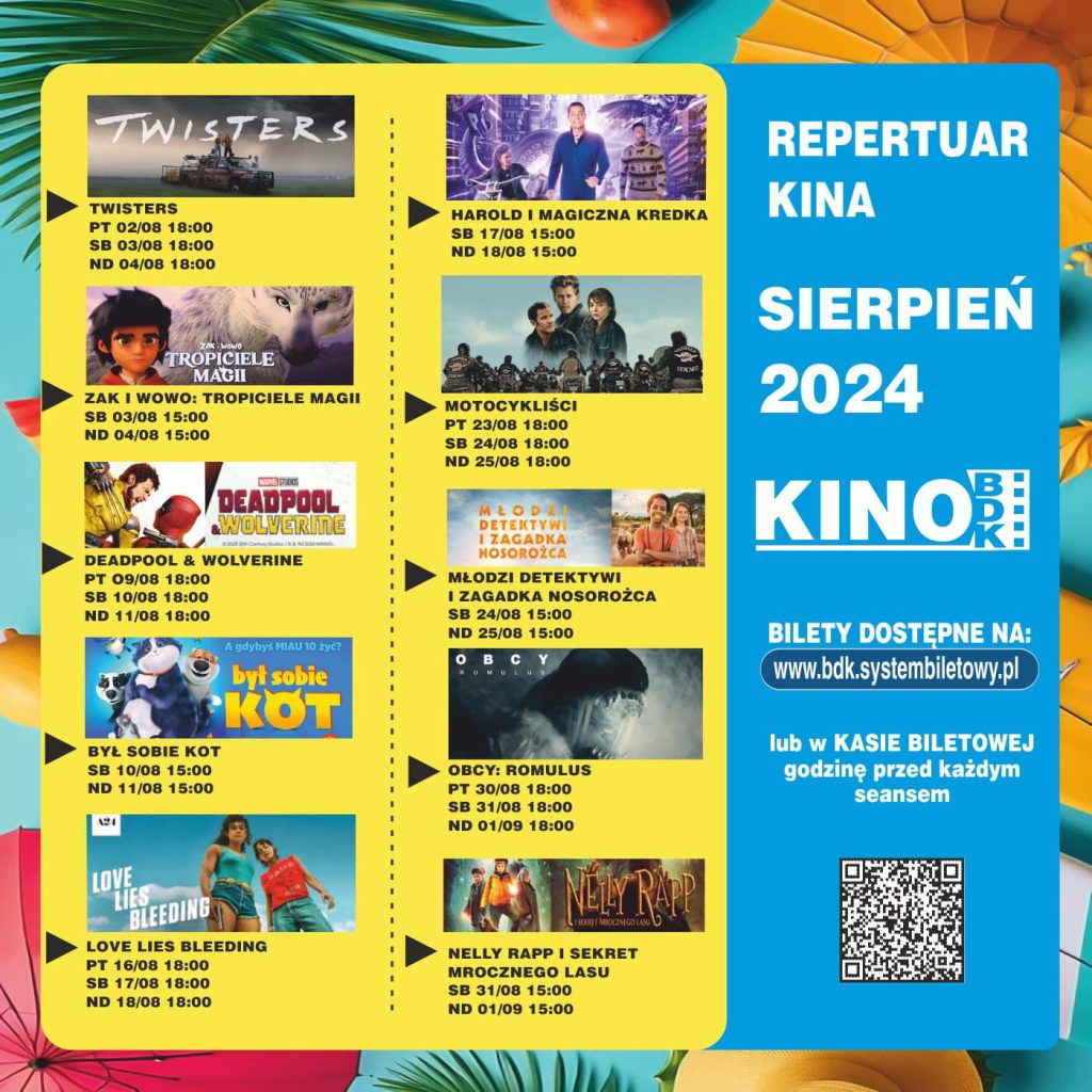 Kino BDK sierpień 2024 r.