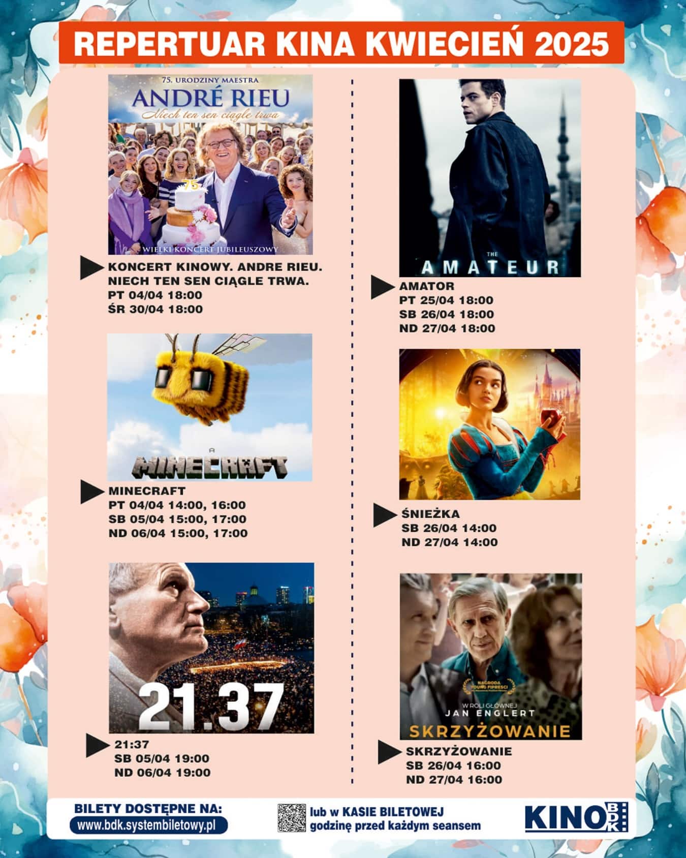 Kino BDK Lesko – Kwiecień 2025 r.