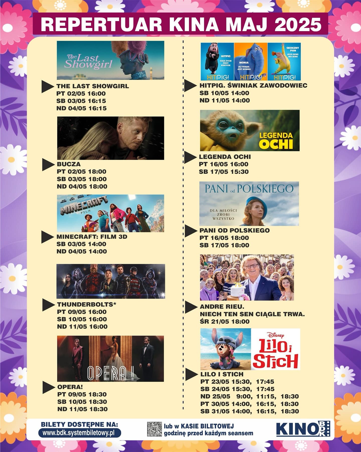 Kino BDK w Lesku – maj 2025 r.