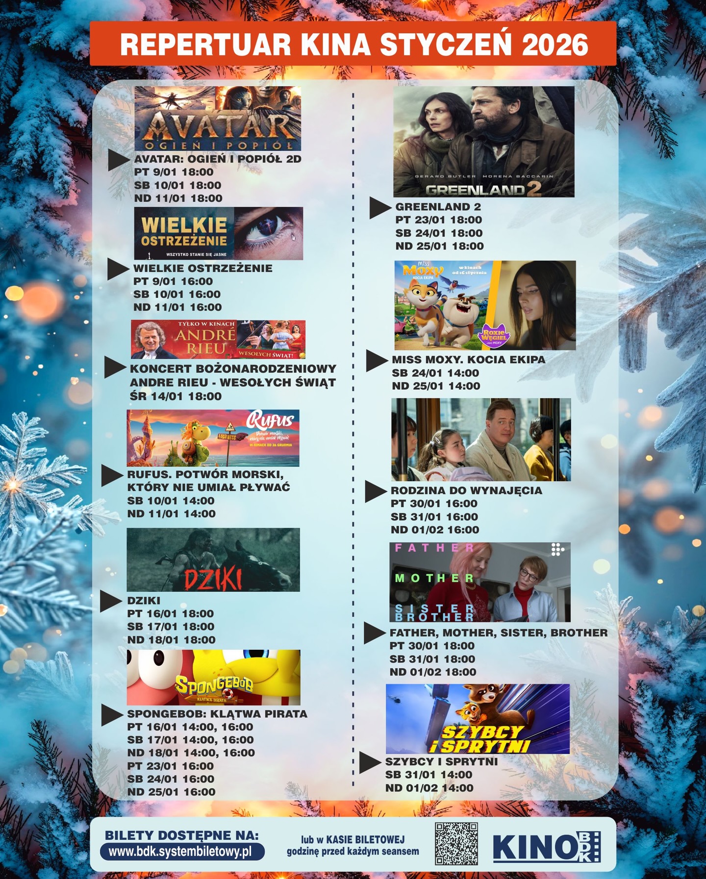 Noworoczne seanse w Kinie BDK – Styczeń 2026 r.