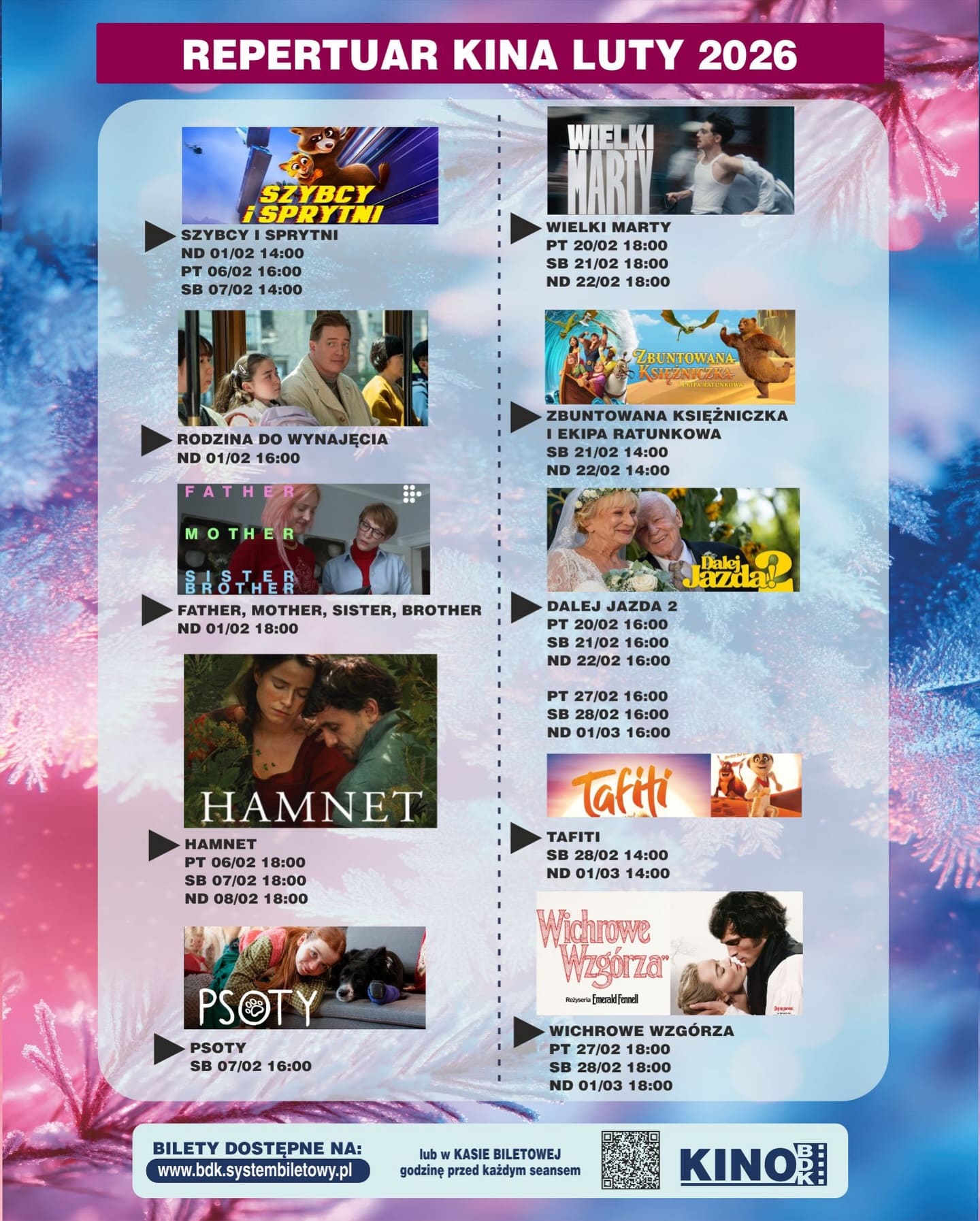 Lutowy repertuar Kina BDK – filmowe emocje na zimowe wieczory!